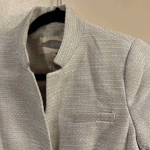 Forever 21 Glitter Sparkle White Cream Blazer Jacket XS - Picture 5 of 12